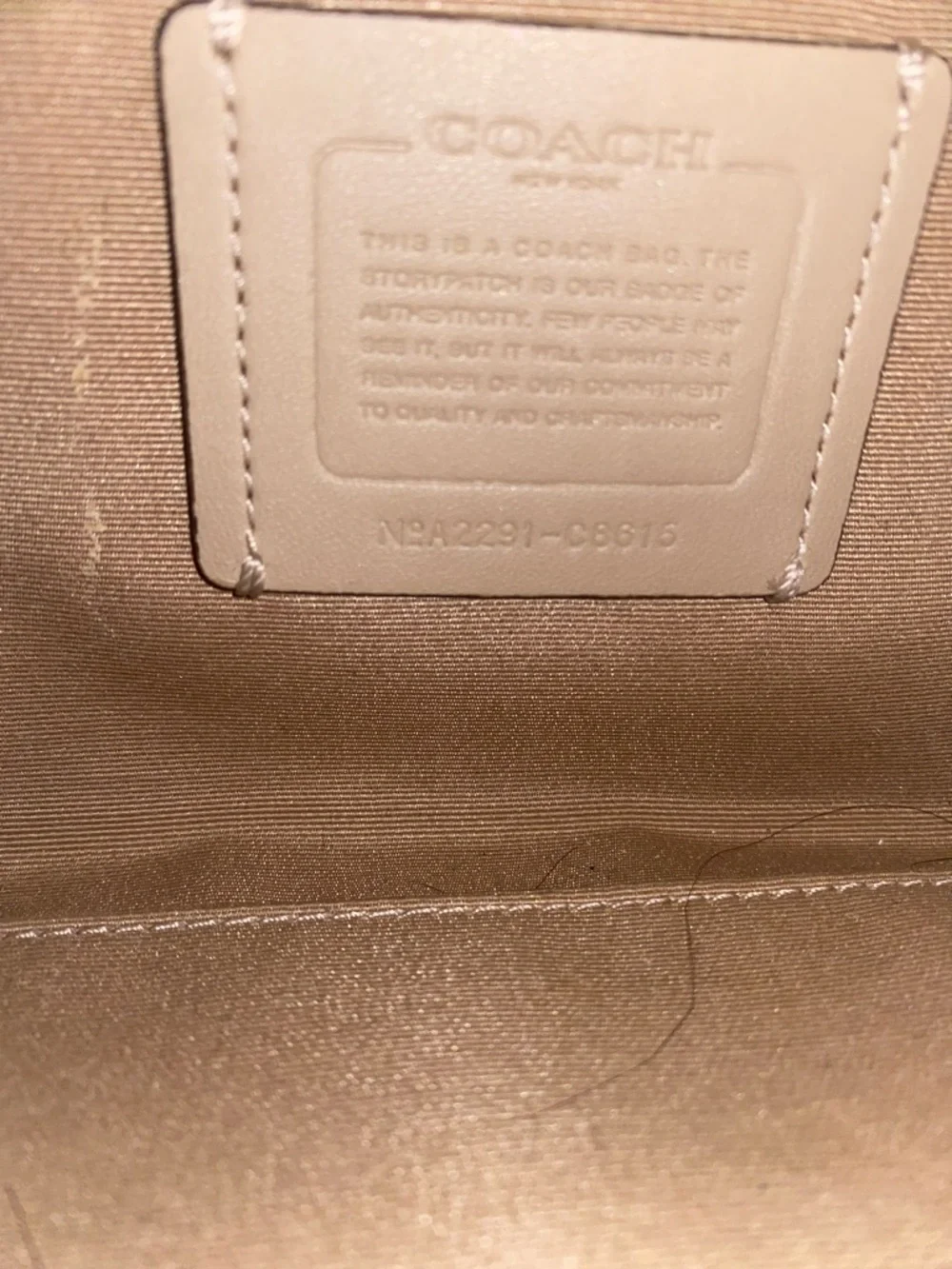 COACH White Floral Satchel Handbag C8615 - Picture 3 of 4